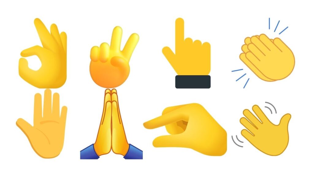 Emojis de mãos